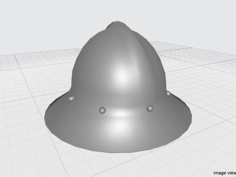 Medieval Combat Helmet - Kettle Hat 3D Model