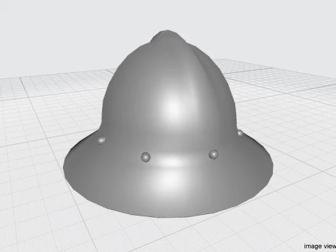Medieval Combat Helmet - Kettle Hat 3D Model