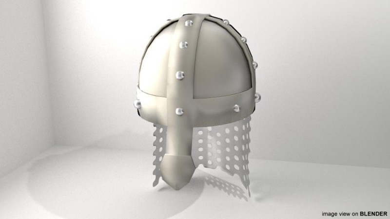 Medieval Combat Helmet - Spangenhelm 3D Model .c4d .max .obj .3ds .fbx .stl .blend 