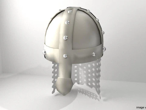 Helm Tempur Abad Pertengahan - Spangenhelm Model 3D