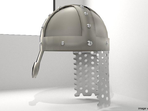 Medieval Combat Helmet - Spangenhelm 3D Model