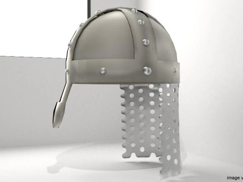 Medieval Combat Helmet - Spangenhelm 3D Model