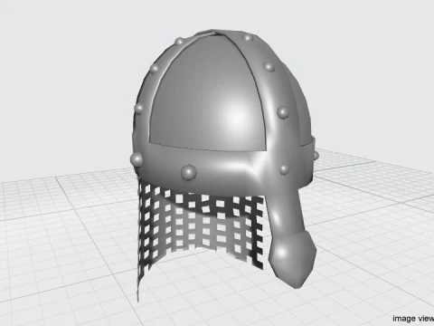 Medieval Combat Helmet - Spangenhelm 3D Model