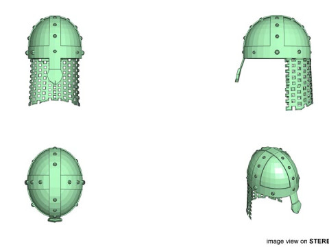 Medieval Combat Helmet - Spangenhelm 3D Model