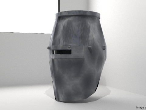 Medieval Combat Helmet - Top Helm 3D Model