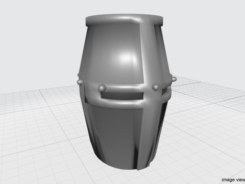 Medieval Combat Helmet - Top Helm 3D Model