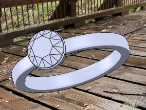 diamond ring Modelo 3D