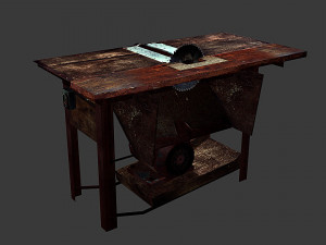 old circular saw Model 3D