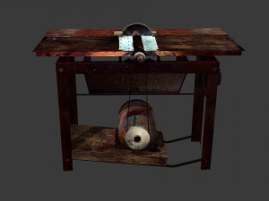 old circular saw 3D 模型