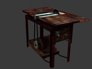 old circular saw 3D 模型