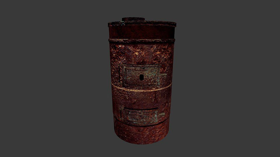 potbelly stove 3D Model .c4d .max .obj .3ds .fbx .stl .blend