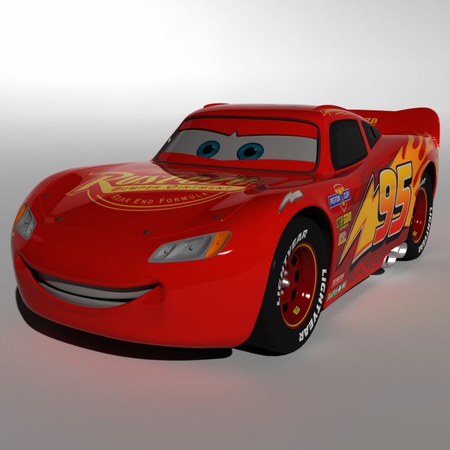 lightning mcqueen 3D Модель .c4d .max .obj .3ds .fbx .stl .blend 