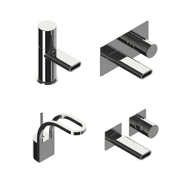 bathroom mixer set model white-black-chrome 3D-Modell .c4d .max .obj .3ds .fbx .stl .blend 