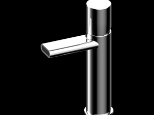 bathroom mixer set model white-black-chrome 3D-Modell