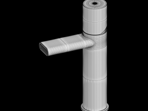 bathroom mixer set model white-black-chrome 3D-Modell