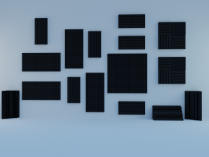 acoustic panels pack 3D 模型