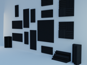 acoustic panels pack 3D 模型