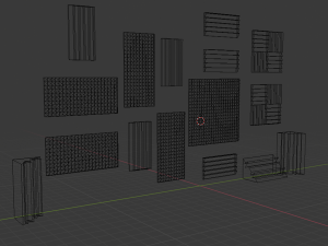 acoustic panels pack 3D 模型