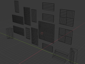 acoustic panels pack 3D 模型