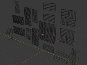 acoustic panels pack 3D Model