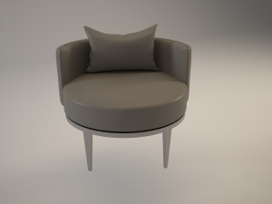 round armchair 3D 모델
