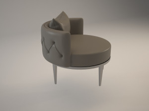 round armchair Modèle 3D