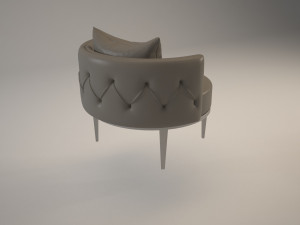 round armchair Modèle 3D