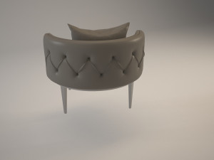 round armchair Modèle 3D