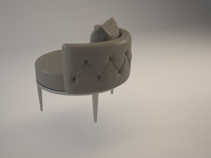 round armchair Modèle 3D