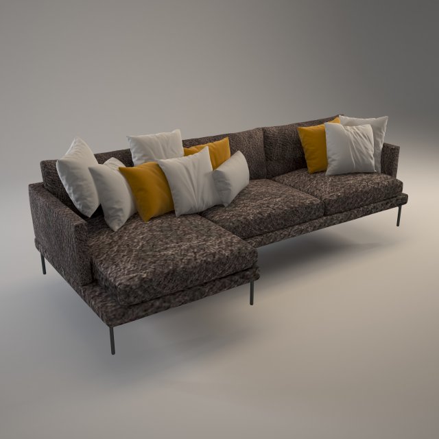elliot sofa 3D Модель .c4d .max .obj .3ds .fbx .stl .blend 