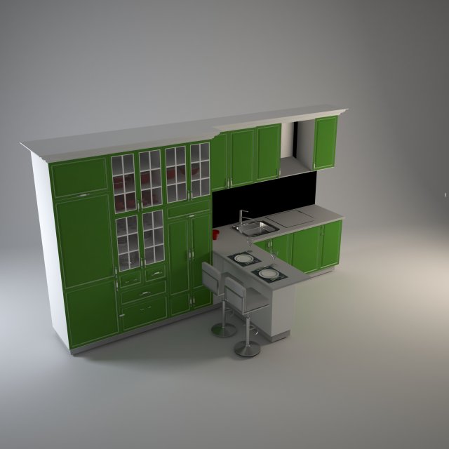 kitchen 3D Modell .c4d .max .obj .3ds .fbx .stl .blend 