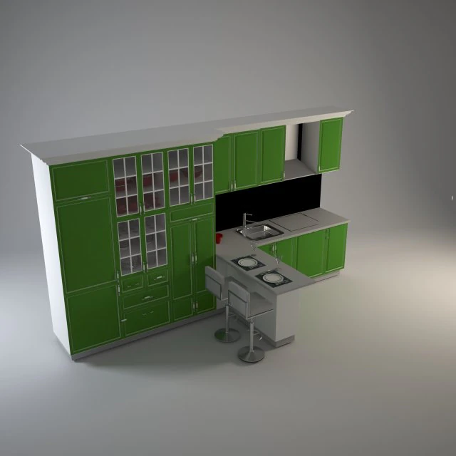 кухня 3D Модель .c4d .max .obj .3ds .fbx .stl .blend