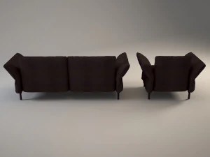 sofa and armchair 3D Model