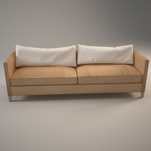 gray velvet sofa 3D Model .c4d .max .obj .3ds .fbx .stl .blend 