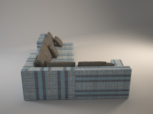 milan modular sofa 3D Модель