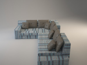 milan modular sofa 3D Модель