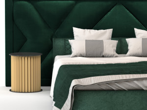 upholstered headboard bed modern 3Dモデル