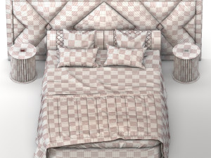 upholstered headboard bed modern 3Dモデル