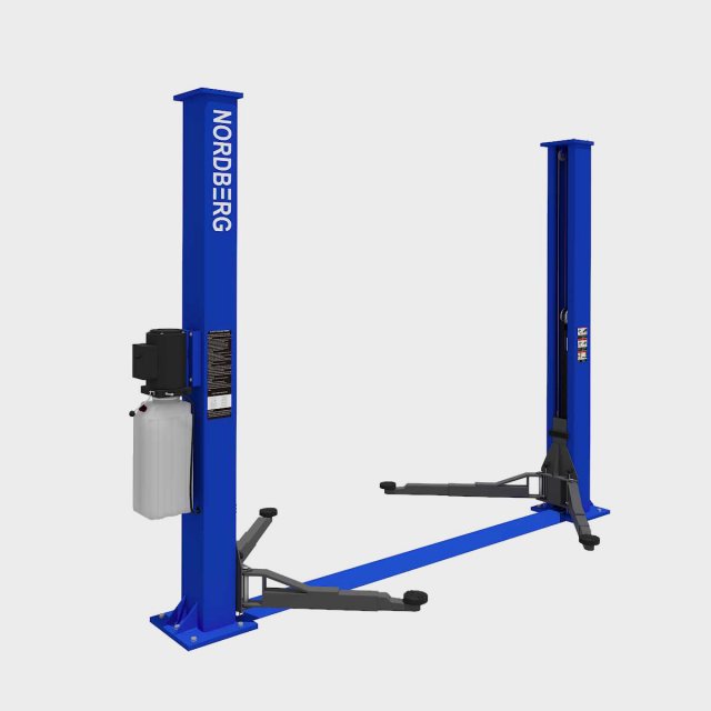 two post car lift Model 3D .c4d .max .obj .3ds .fbx .stl .blend 