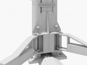 two post car lift Model 3D