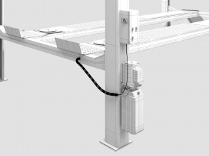 4 post car lift Modelo 3D
