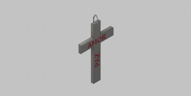 cross Model Cetak 3D .c4d .max .obj .3ds .fbx .stl .blend 
