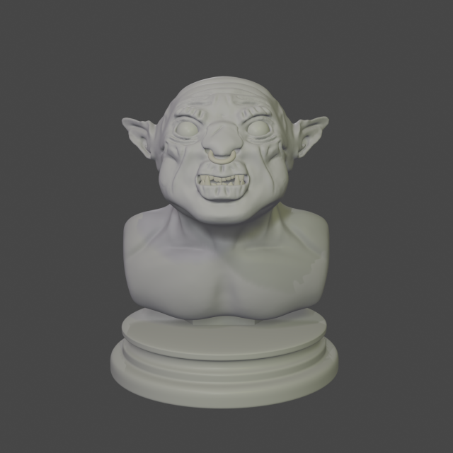 ogre bust 3D Принт Модель .c4d .max .obj .3ds .fbx .stl .blend 