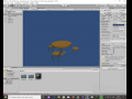 Chair and table 3D-Modell