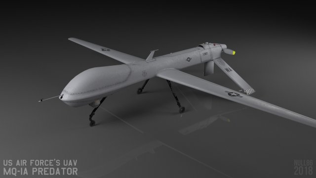 mq-1a predator uav Modelo 3D .c4d .max .obj .3ds .fbx .stl .blend 