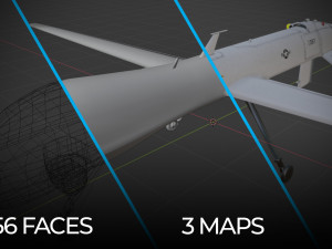 mq-1a predator uav Modelo 3D