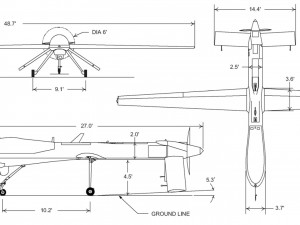 mq-1a predator uav Modelo 3D