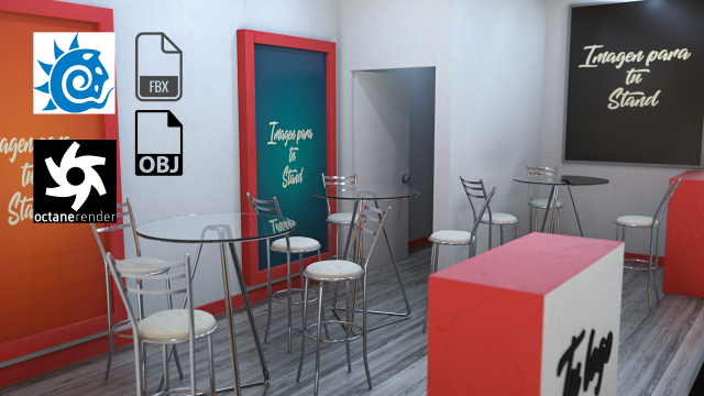stand demo 3D Model .c4d .max .obj .3ds .fbx .stl .blend 