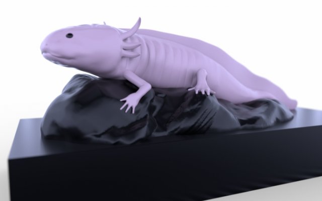 ajolote Model 3D .c4d .max .obj .3ds .fbx .stl .blend 