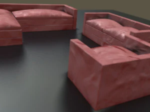 leather couch 3D Model